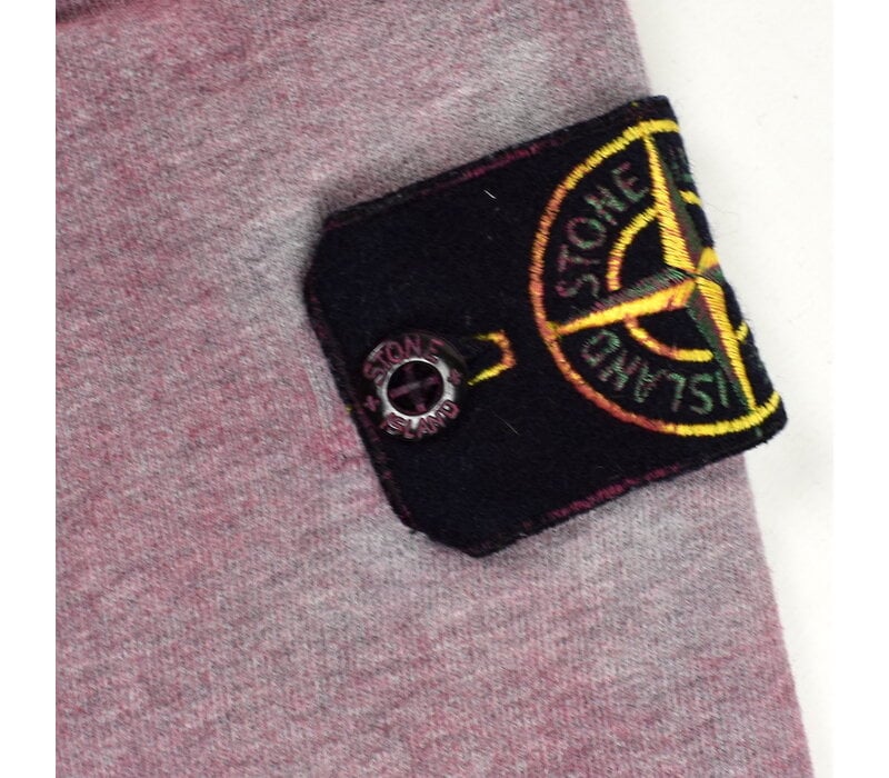 Stone Island pink dust colour treatment crew neck sweatshirt S