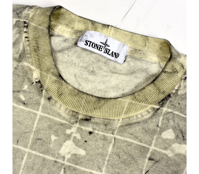 Stone Island dust colour with ghillie laser camo crew neck sweatshirt S