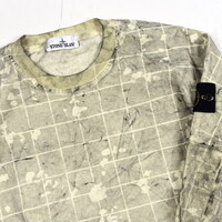 Stone Island dust colour with ghillie laser camo crew neck sweatshirt S