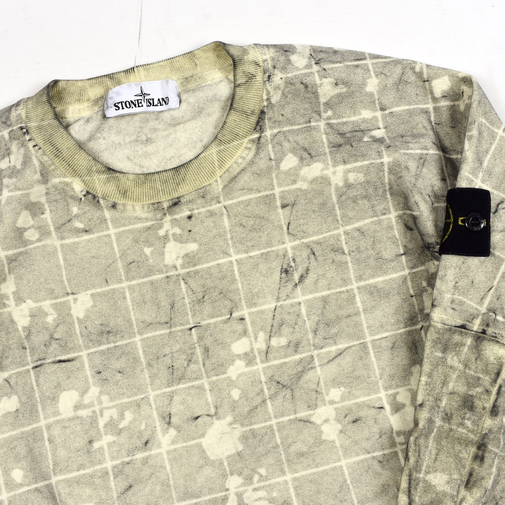 Stone Island dust colour with ghillie laser camo crew neck