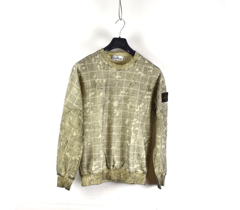 Stone Island dust colour with ghillie laser camo crew neck sweatshirt S