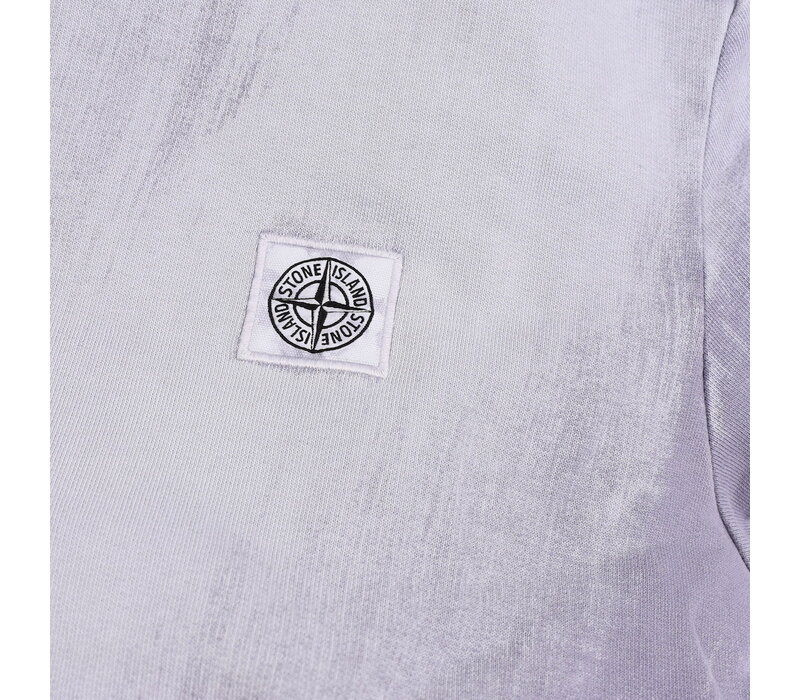 Stone Island grey cotton fleece hand brushed colour treatment crew neck sweatshirt M