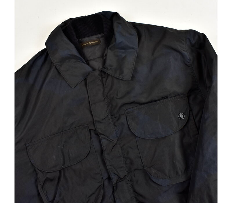 Massimo Osti Production navy black camo nylon ripstop field jacket 54