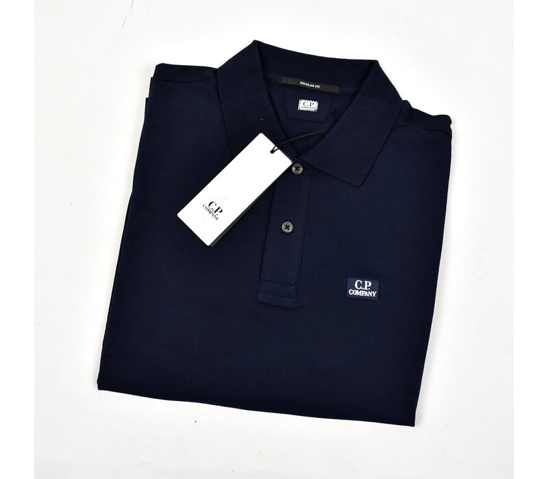 C.P. Company stretch piquet ss polo shirt Navy