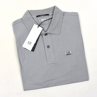 C.P. Company stretch piquet ss polo shirt Grey