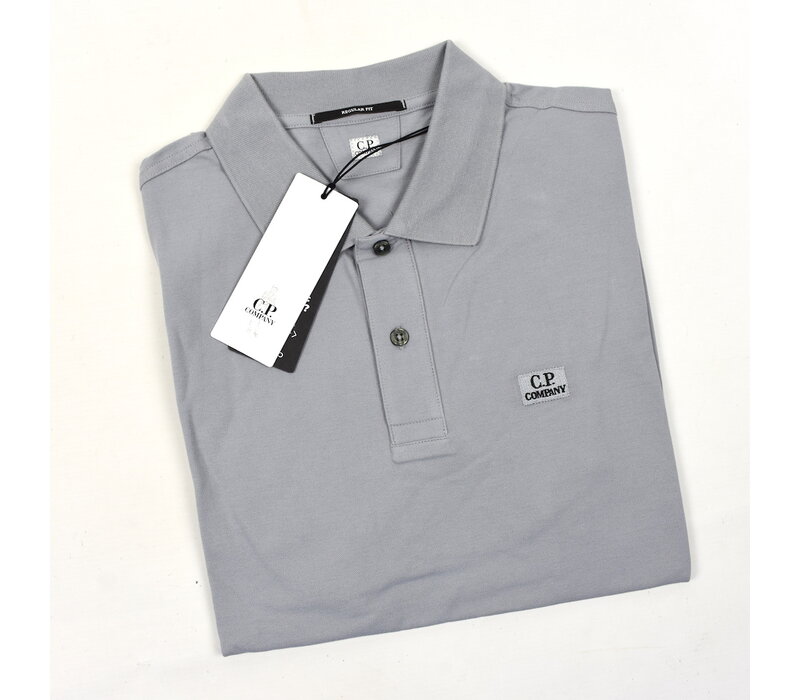 C.P. Company stretch piquet ss polo shirt Grey