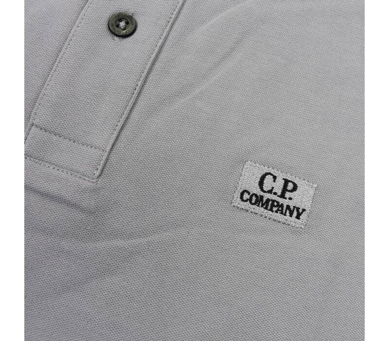 C.P. Company stretch piquet ss polo shirt Grey
