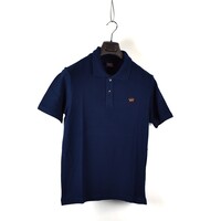 Paul & Shark cotton pique heritage badge polo shirt Navy