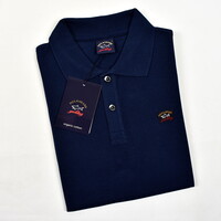 Paul & Shark cotton pique heritage badge polo shirt Navy