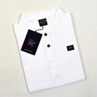 Paul & Shark cotton pique heritage badge polo shirt White