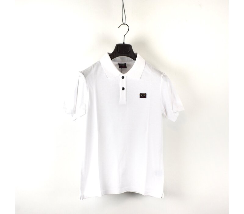 Paul & Shark cotton pique heritage badge polo shirt White