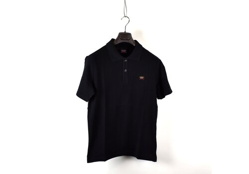 Paul & Shark Paul & Shark cotton pique heritage badge polo shirt Black