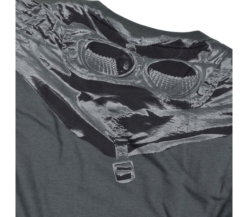 C.P. Company jersey 30/1 goggle hood print crew t-shirt Dark Shadow