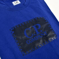 C.P. Company jersey 30/1 label print crew t-shirt Blue Quartz