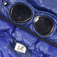 C.P. Company royal blue dd shell nylon down goggle jacket 48