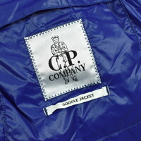 C.P. Company royal blue dd shell nylon down goggle jacket 48
