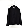 Stone Island black hooded full zip wool knit XL