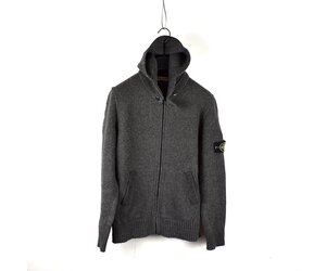 Stone Island grey hooded full zip wool knit XL - Archivio85 Stone Island grey hooded full zip wool knit XL - Archivio85