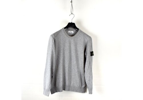 Stone Island Stone Island grey cotton crew neck knit L