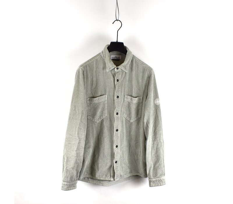 Stone Island mint green corduroy long sleeve shirt M