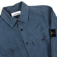 Stone Island blue cotton long sleeve shirt L