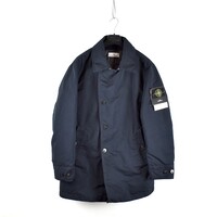 Stone Island navy david-tc trench coat XL