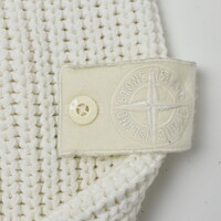 Stone Island white double breasted cotton ghost knit L