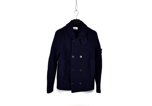Stone Island Stone Island navy double breasted wool knit M