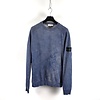 Stone Island Stone Island blue dust colour treatment crew neck sweatshirt L