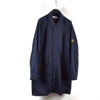 Stone Island navy hyper dense nylon raso car coat XXL