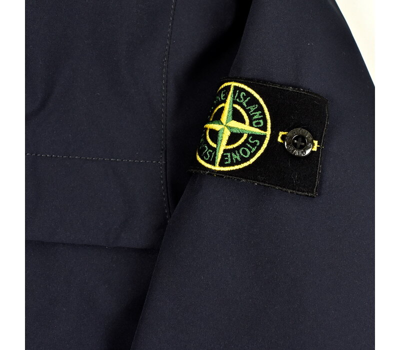 Stone Island navy soft shell-r primaloft lined mid length jacket XXL