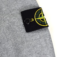 Stone Island grey tela placcata crew neck multi pocket sweatshirt M