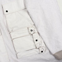 Stone Island off white tela placcata crew neck multi pocket sweatshirt XL