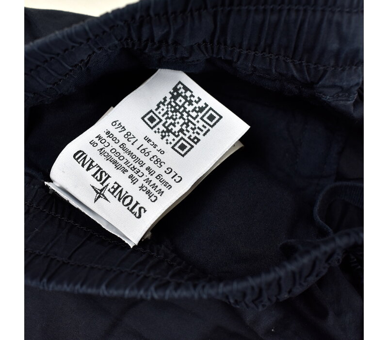 Stone Island navy cotton re-t cargo trousers 32
