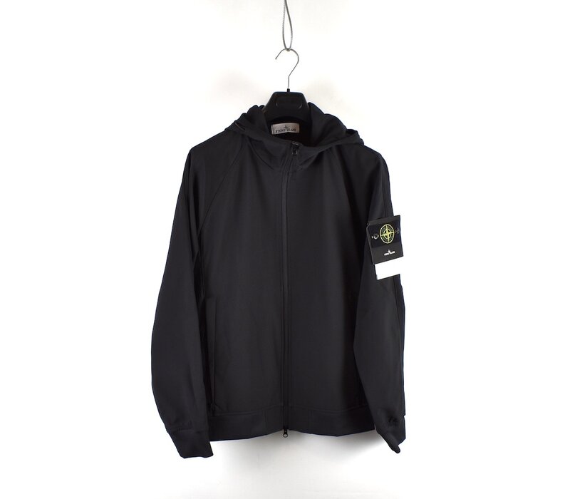 Stone Island black light soft shell-r hooded jacket M