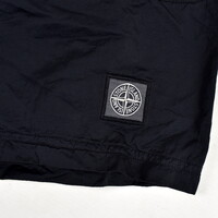 Stone Island black patch program recycled nylon swim shorts S