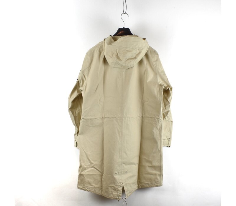 Stone Island beige monochromatic ghost o-ventile hooded fishtail parka S