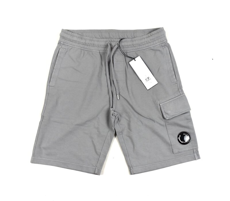 C.P. Company garment dyed light fleece lens pocket sweatshort Griffin grey