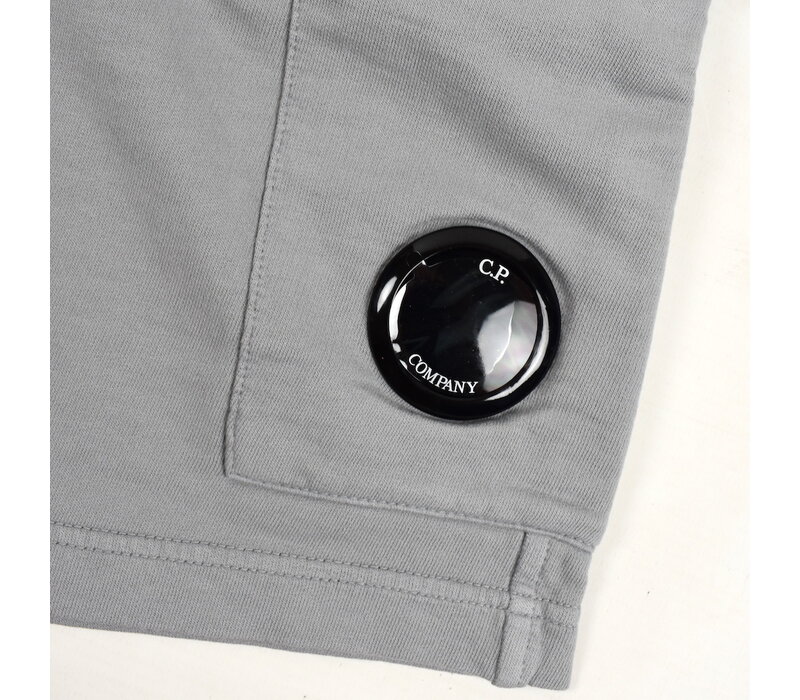 C.P. Company garment dyed light fleece lens pocket sweatshort Griffin grey