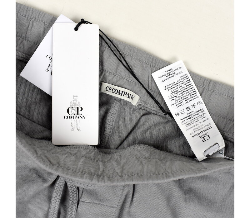 C.P. Company garment dyed light fleece lens pocket sweatshort Griffin grey