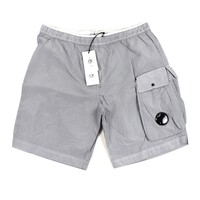 C.P. Company chrome nylon lens pocket cargo short Griffin grey