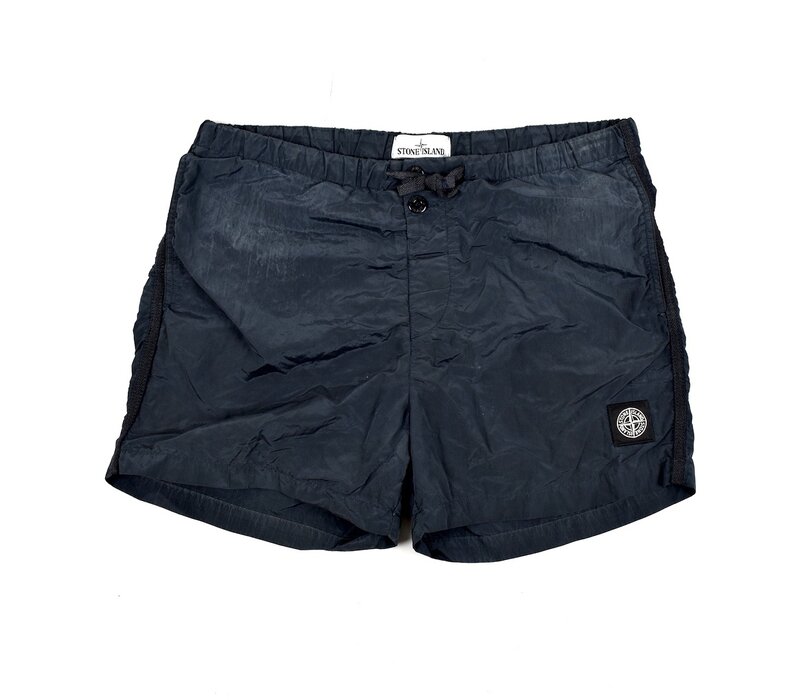 Stone Island navy nylon metal swim shorts S