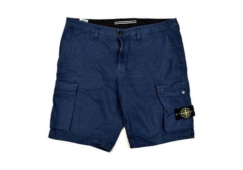 Stone Island Stone Island navy cotton canvas tinto old sl bermuda cargo shorts 38