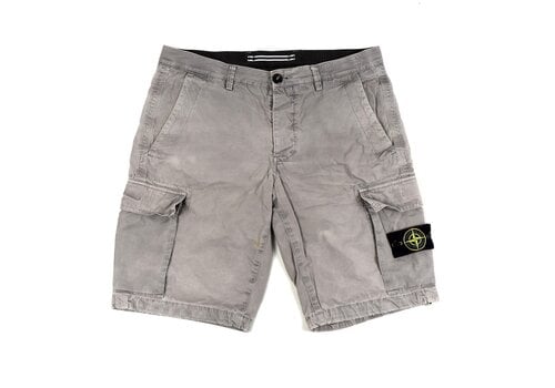 Stone Island Stone Island grey cotton canvas tinto old sl bermuda cargo shorts 33