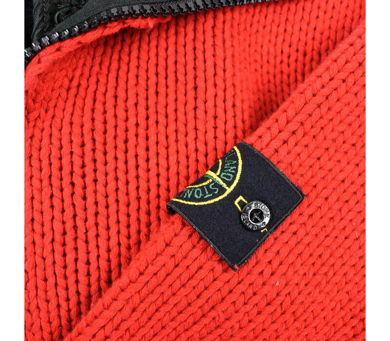 Stone Island red wool detachable liner presidents knit M