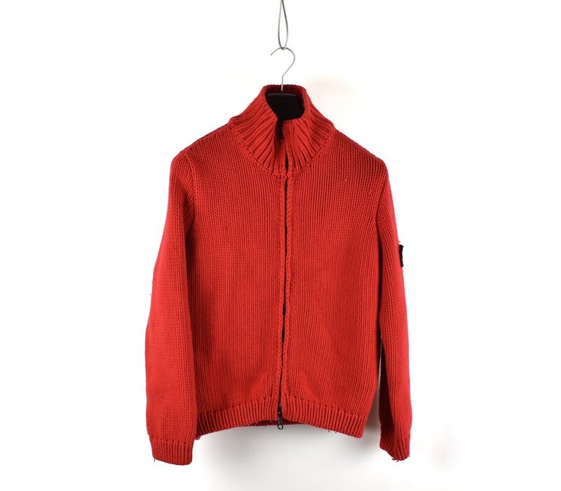 Stone Island red wool detachable liner presidents knit M