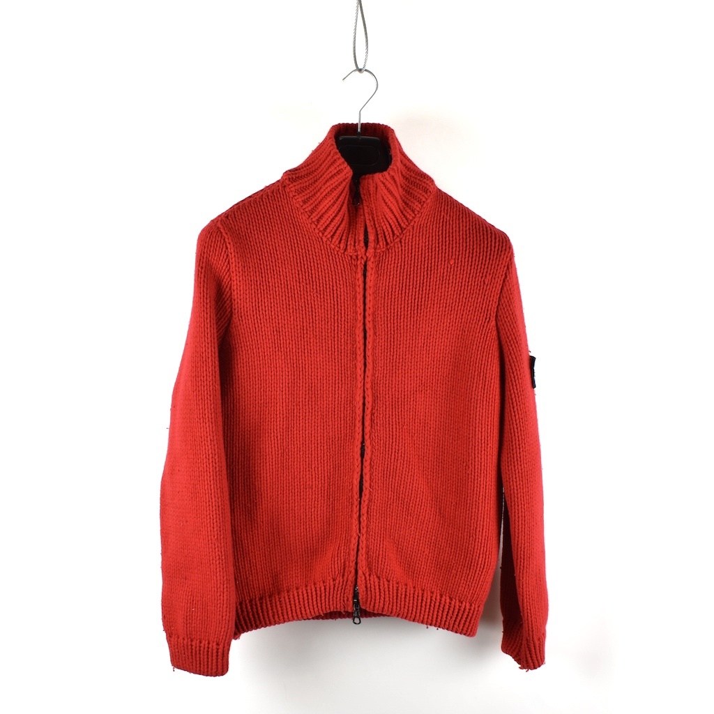 Stone Island red wool detachable liner presidents knit M Stone Island red wool detachable liner presidents knit M