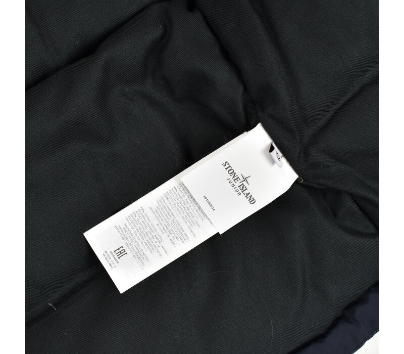 Stone Island junior navy micro reps hooded parka age 12
