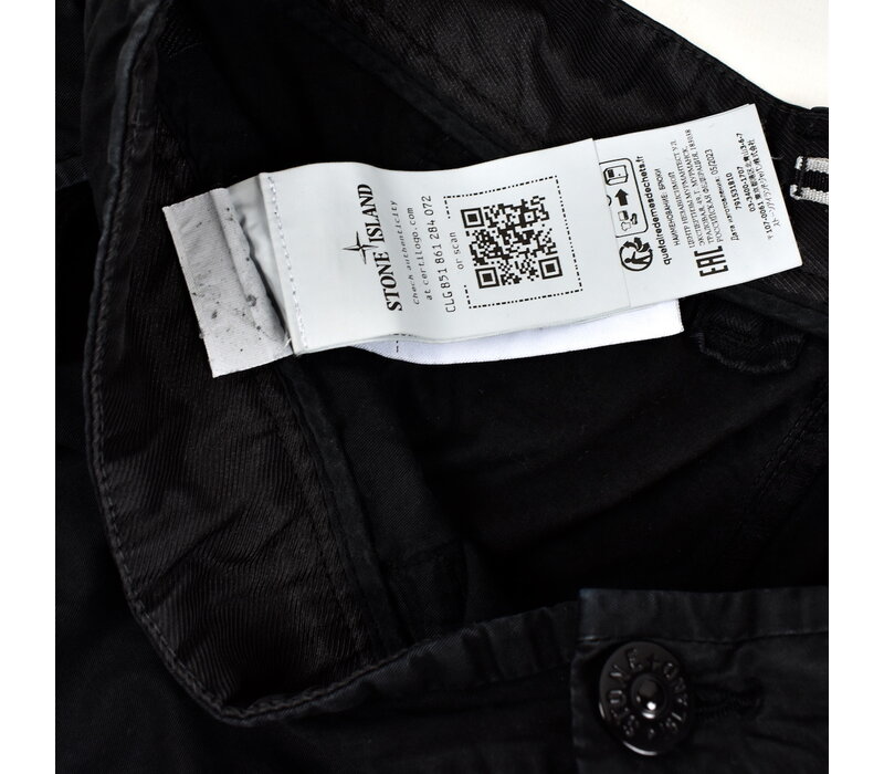 Stone Island black cotton cargo trousers 31