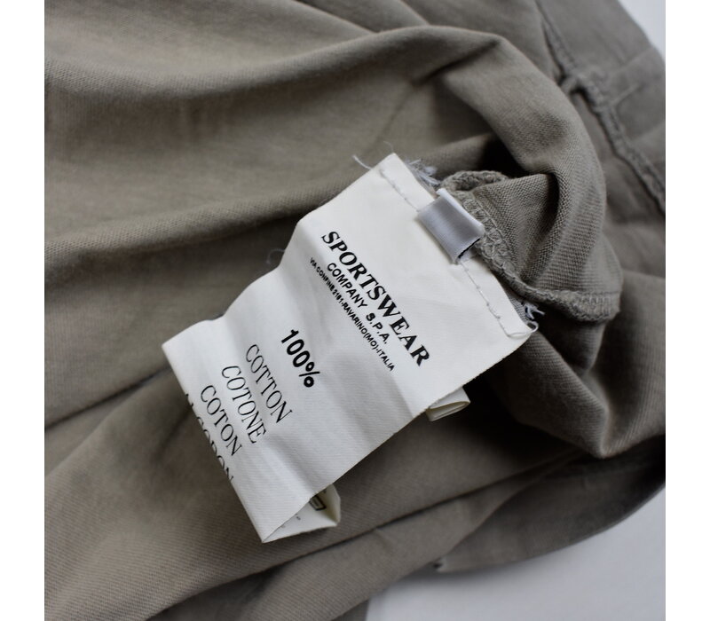 Stone Island brown compass logo t-shirt L